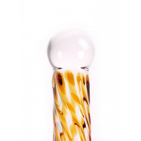 Gode En Verre Glas Dildo Black Yellow Rocket Anal Vaginal