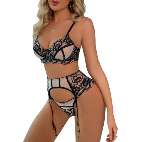 Osez le cadeau chic à petit prix Ensemble lingerie femme 3 pièces 49