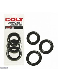 Lot de 3 cockrings en caoutchouc épais