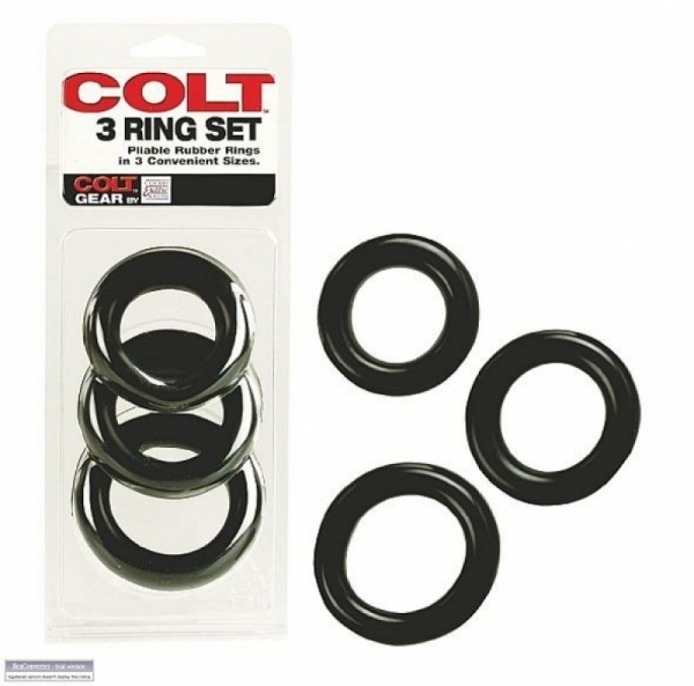 Lot de 3 cockrings en caoutchouc épais