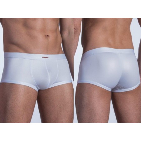 OlafBenz 1384-Shorty homme Neopants wetlook blanc