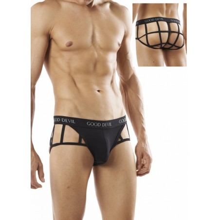 Goodevil 6735-Slip homme Cage brief noir