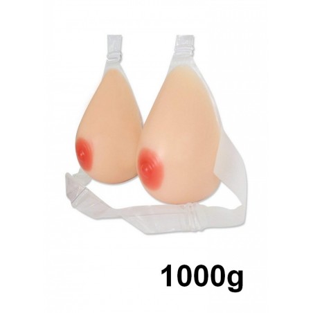 Prothèses seins silicone avec soutien gorge Bonnet 100C - 1000 gr