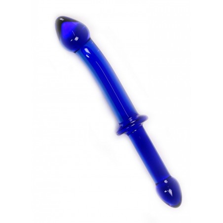 Gode double en verre bleu Glass Dildo Man handler Blue Double