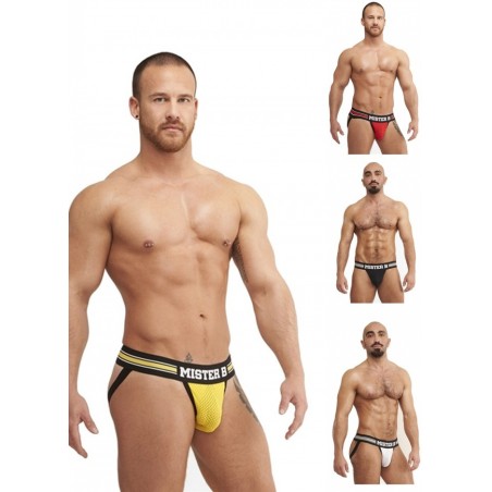 MB JockStrap homme Brief Urban Berlin rouge blanc-noir-jaune