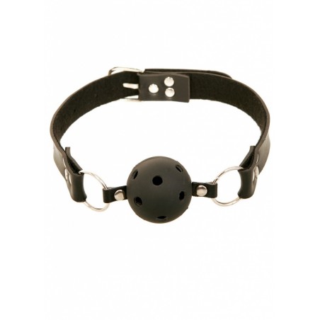 Bâillon boule perforée Breathable ball gag noir sophie libertine