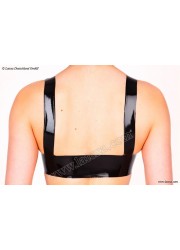 Latexa Soutien gorge ouvert têton latex 1103A dos noir