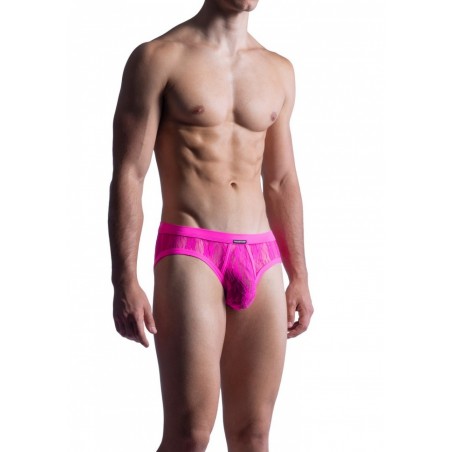 ManStore M853-Slip homme RetroBrief en dentelle rose