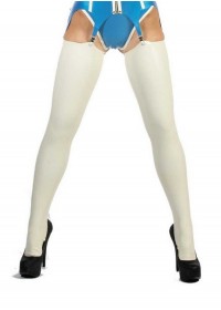 Bas blanc en latex Latexa ref 1120