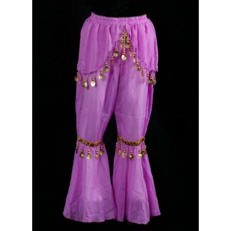 Oriental Enfant Pantalon sarouel corolle violet