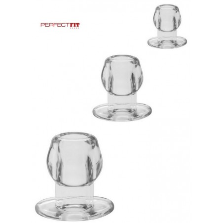 Plug anal Tunnel Perfect Fit transparent M-L-XL