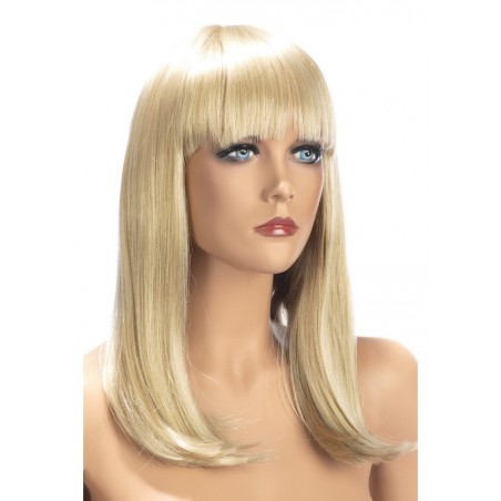 Perruque Emma coupe carré longs cheveux blond sophie libertine