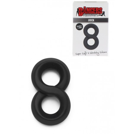 Cockring 8 Soft Silicone Jock C-Ring noir