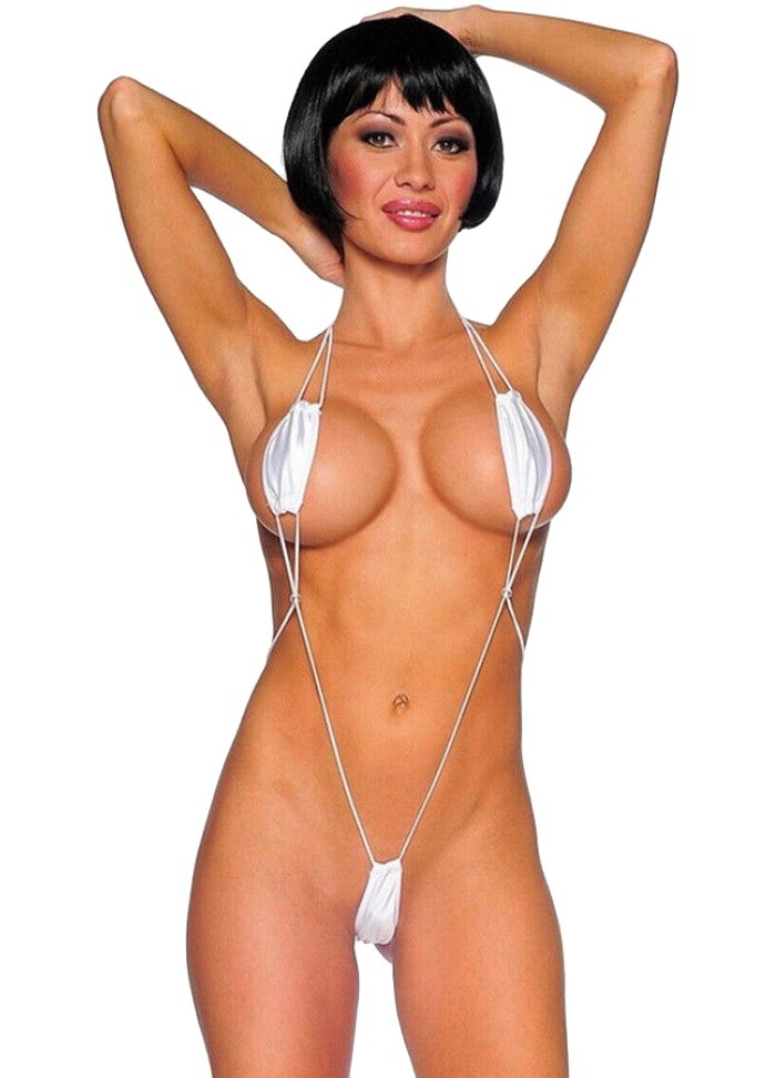 Micro maillot de bain 1 pièce blanc