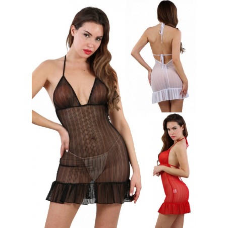 Robe sexy pas cher pour femme dos nu et transparente Sophie Libertine Vannes