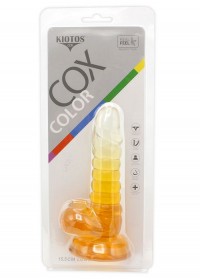 Gode ventouse réaliste Cox Color N°1 Transparent  jaune