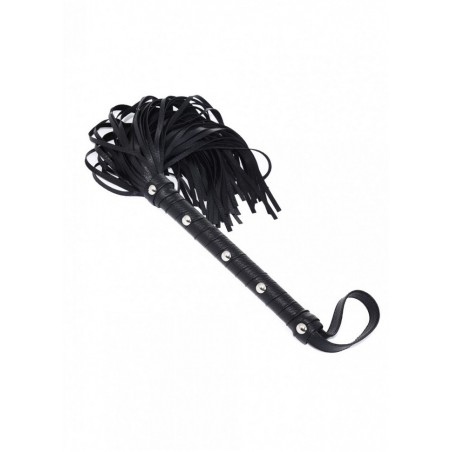 pas cher Petit martinet aspect cuir noir 48cm