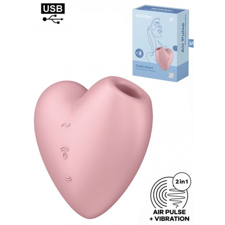 Sextoy pour femme Satisfyer cutie heart jouet coquin qui aspire le clitoris