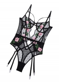 Lingerie coquine body noir en dentelle sophie libertine vannes