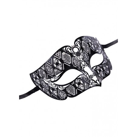 Masque sexy chic en metal noir Sophie libertine vannes Bretagne