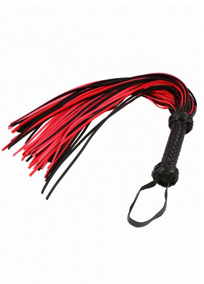 Martinet aspect cuir noir & rouge 63cm pas cher sophie libertine