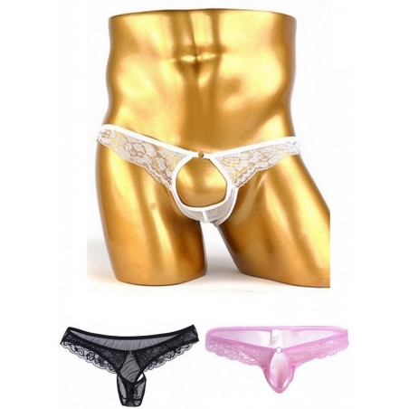 Lingerie coquine pour homme ouvert sur les testicules sophie libertine