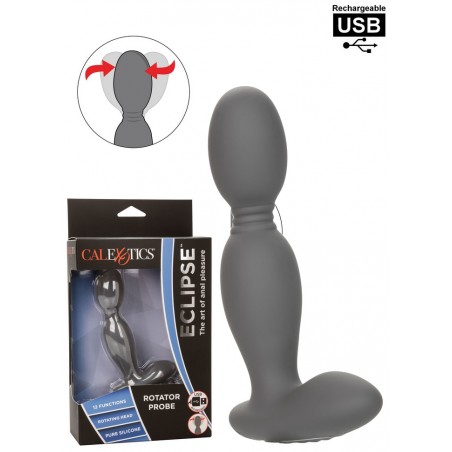 Stimulateur prostate rechargeable rotation & vibrant Eclipse Rotator Probe