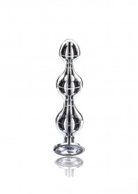 Plug anal boules en aluminium Diamond Star Beads  taille M