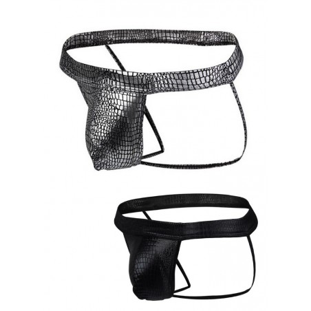 Jockstrap aspect Croco Argent ou noir