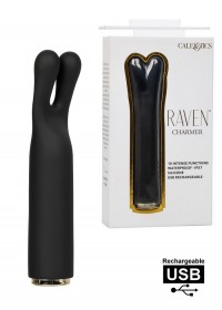 Stimulateur Clitoris Rabbit Rechargeable Raven Charmer noir-sophie-libertine