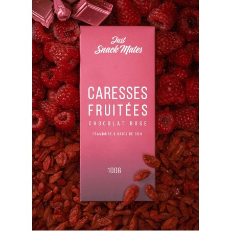 Chocolat Aphrodisiaque rose-Caresses Fruitées-framboise-goji-sophie-libertine-Vannes