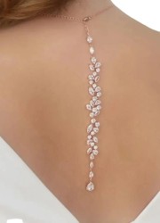 Collier bijou de dos sexy pour femme avec strass vendu à la boutique Sophie Libertine Vannes