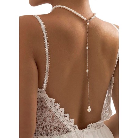 Ou trouver des bijou de dos pour mariée à Vannes ? Boutique Sophie Libertine Accessoires collier de pour mariage