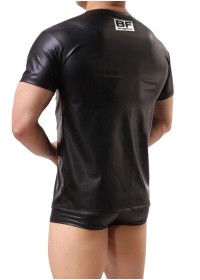 T-shirt masculin sexy en wetlook noir en vente chez Sophie Libertine Vannes