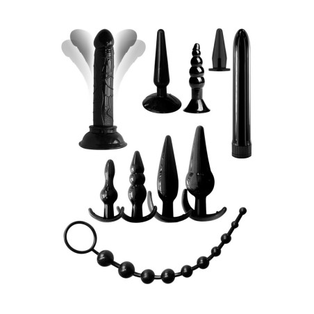 Coffret découverte anal Anal Play Kit 10 pièces noir