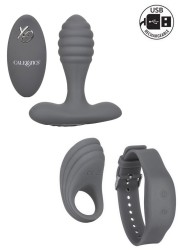 Coffret Plug anal & Cockring Rechargeable avec télécommande - Remote Adventure Set