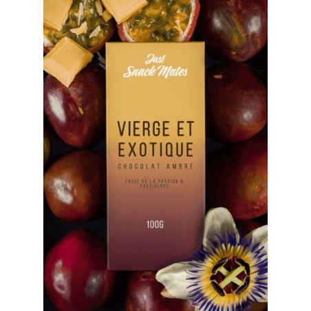 Chocolat aphrodisiaque ambré - fruits exotiques et passiflore en Just Snack mates Vannes 56