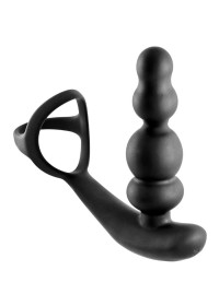 Plug-stimulation prostatique-périnéale-Sextoy masculin-silicone-contrôle à distance