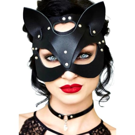 Masque sexy pour femme en simili noir en vente chez Sophie Libertine Vannes