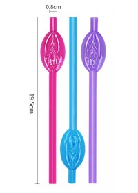 pailles de 19 cm réutilisables-bleu-rose-violet-anniversaire-evjf