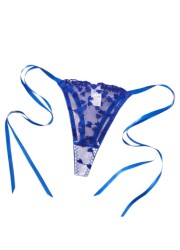 String sexy pour femme en tulle bleu transparent Sophie Libertine Vannes